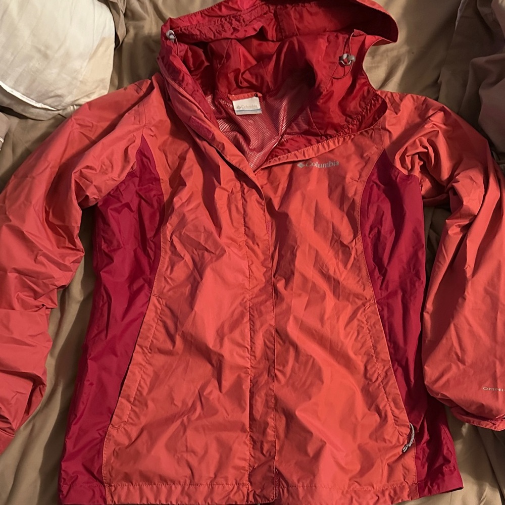 Columbia Two-Tone pink Outdoor/ Rain Jacket